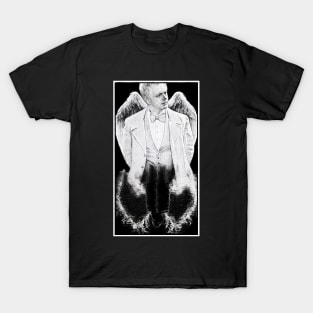 Angel Reflecting Demon Black and White Ink Sketch T-Shirt